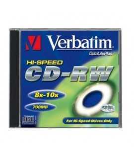 CD-RW Verbatim. Capacitat: 700 MB. Ús regravable