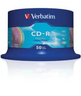 CD Verbatim 700MB, 74 minuts. 50 unitats.