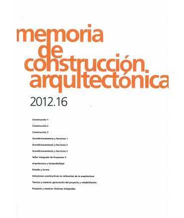 MEMORIA DE CONSTRUCCIÓN ARQUITECTÓNICA 2012.16