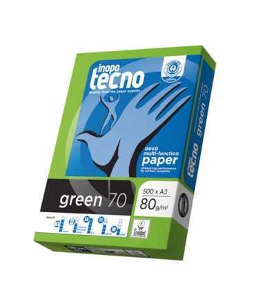 Papel reciclado Inapa Tecno Green DIN A3, 80 g. 500 hojas