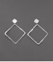 Pendientes Square, plata