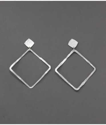 Pendientes Square, plata