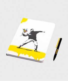 Set Banksy libreta A5 + Grafeex, Amarillo