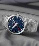 Rellotge Mondaine SBB Classic, 40 mm. Malla. Blau