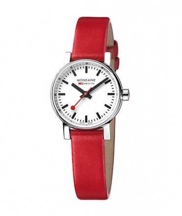 Reloj Mondaine SBB Evo2 Petite, 26 mm. Rojo