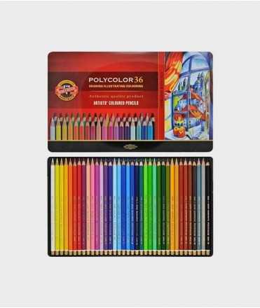 Capsa 36 llapis de colors Polycolor Koh-i-Noor