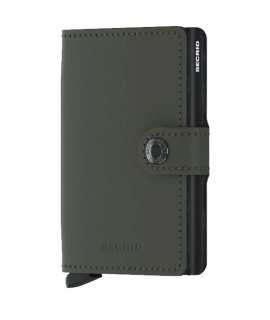 Tarjetero Secrid Miniwallet Matte, Verde y negro