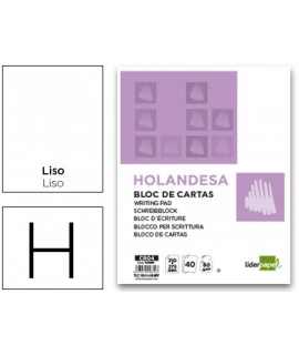 Bloc de cartas liderpapel liso holandesa 40 hojas 60g/m2