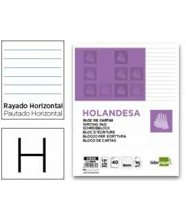 Bloc de cartas liderpapel rayado horizontal holandesa 40 hojas 60g/m2