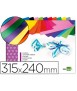 Bloc trabajos manuales liderpapel charol 240x315mm 10 hojas colores surtidos