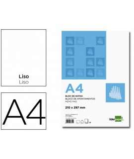 Bloc notas liderpapel liso a4 80 hojas 60g/m2