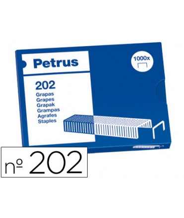 Grapas petrus bambina nº 202 caja de 1000 unidades