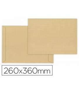 Sobre liderpapel bolsa armado kraft envio seguridad 260x360 mm solapa tira de silicona 120 gr caja de 100 unidades