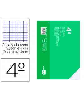 Recambio liderpapel cuarto apaisado 100 h 2tca-01 cuadro 4 mm 2 taladros con margen