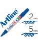 Rotulador artline marcador permanente ek-90 azul punta biselada 5 mm papel metal y cristal