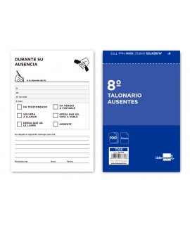 Talonario liderpapel ausentes octavo original 103