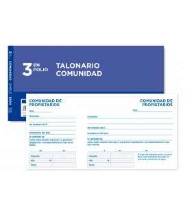 Talonario liderpapel comunidad tres en folio 106 con iva