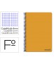 Cuaderno espiral liderpapel folio smart tapa blanda 80h 60gr cuadro 4mm con margen color naranja