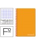 Cuaderno espiral liderpapel folio witty tapa dura 80h 75gr cuadro 4mm con margen color naranja