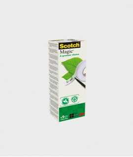 Cinta adhesiva scotch magic 33x19 mm pack de 9 rollos