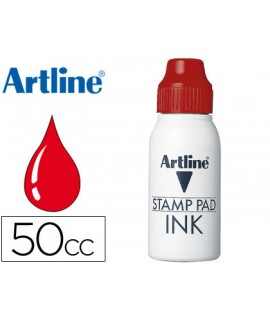 Tinta tampon artline roja bote 50 cc