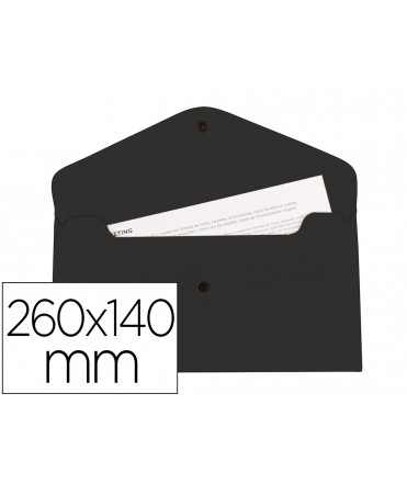 Carpeta liderpapel dossier broche polipropileno tama o sobre americano 260x140 mm negro opaco