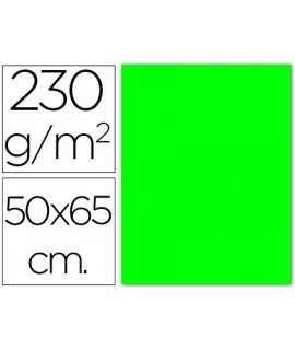 Cartulina fluorescente verde 50x65 cm 230 gr