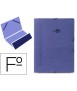 Carpeta liderpapel gomas folio bolsa carton pintado azul