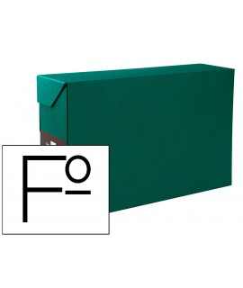 Caja transferencia liderpapel folio lomo 118 mm color verde 390x118x260 mm