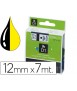 Cinta dymo 1000 negro-amarillo 12mm x 7mt d1