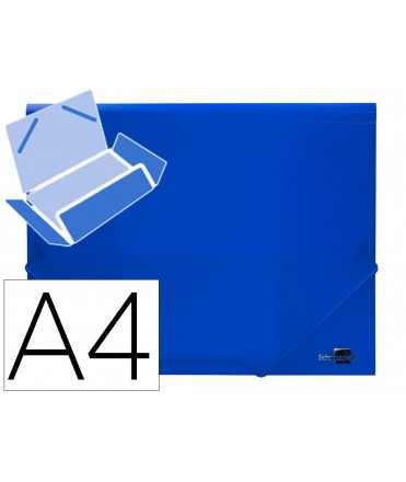 Carpeta liderpapel gomas solapas 34962 polipropileno din a4 azul translucido