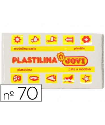 Plastilina jovi 70 blanca unidad tamaño pequeño