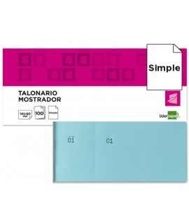 Talonario liderpapel mostrador 60x145 mm tl03 celeste con matriz