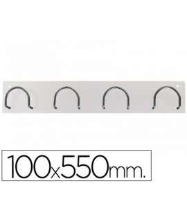 Paraguero metalico 301 blanco aros cromados 50x21,5 cm en
