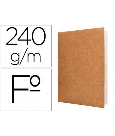 Subcarpeta liderpapel folio kraft interior blanco 240g/m2