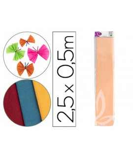 Papel crespon liderpapel 50 cm x 2.5m 34g/m2 salmon