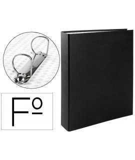 Carpeta de 2 anillas 40mm mixtas liderpapel folio carton forrado paper coat plastico negra