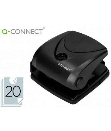 Taladrador q-connect kf01234 negro abertura 2 mm capacidad 20 hojas