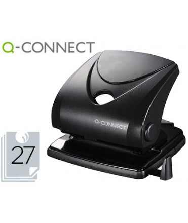 Taladrador q-connect kf01235 negro abertura 2,7 mm capacidad 27 hojas