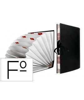 Carpeta fuelle liderpapel folio carton forrado negra