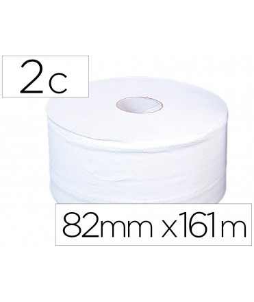 Papel higienico jumbo 2 capas blanco mandril de 60 mm para dispensador 325