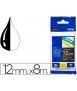 Cinta brother tze335 negro-blanco 12mm longitud 8mts