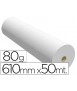 Papel reprografia para plotter 610mmx50mt 80gr impresion ink-jet