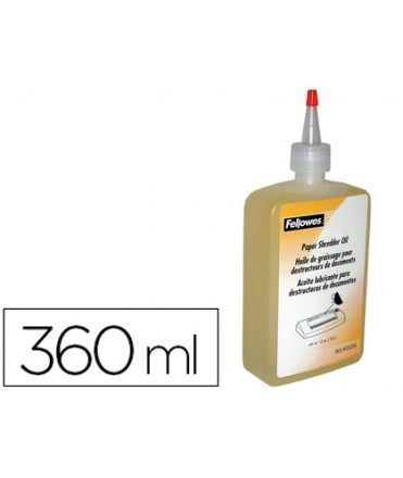 Aceite lubricante fellowes para destructora de documentos bote de 355 ml