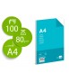 Papel liderpapel a4 80g/m2 liso paquete de 100 hojas