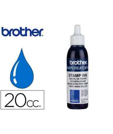 Tinta brother para sellos automaticos color azul bote de 20 cc