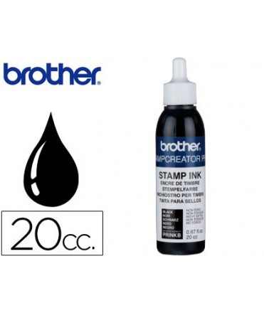 Tinta brother para sellos automaticos color negro bote de 20 cc