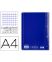 Cuaderno espiral liderpapel a4 micro serie azul tapa blanda 80h 75 gr cuadro 5mm con margen 4 taladros azul