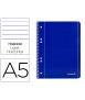 Cuaderno espiral liderpapel a5 micro serie azul tapa blanda 80h 75 gr horizontal 6 taladros azul