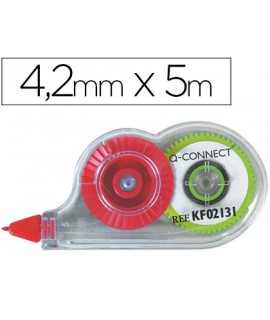 Corrector q-connect cinta mini blanco 4,2 mm x 5 mt en blister